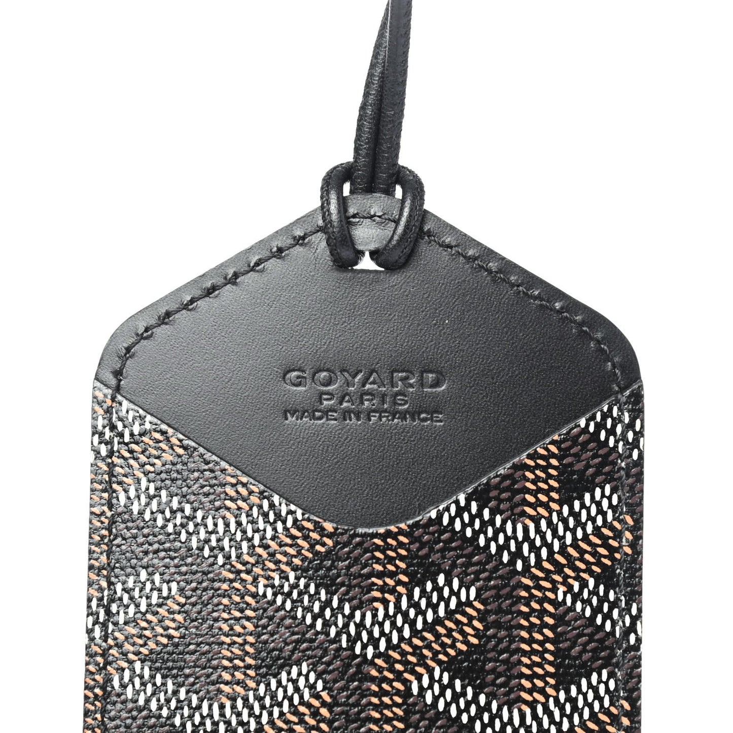 Goyardine Luggage Tag Black