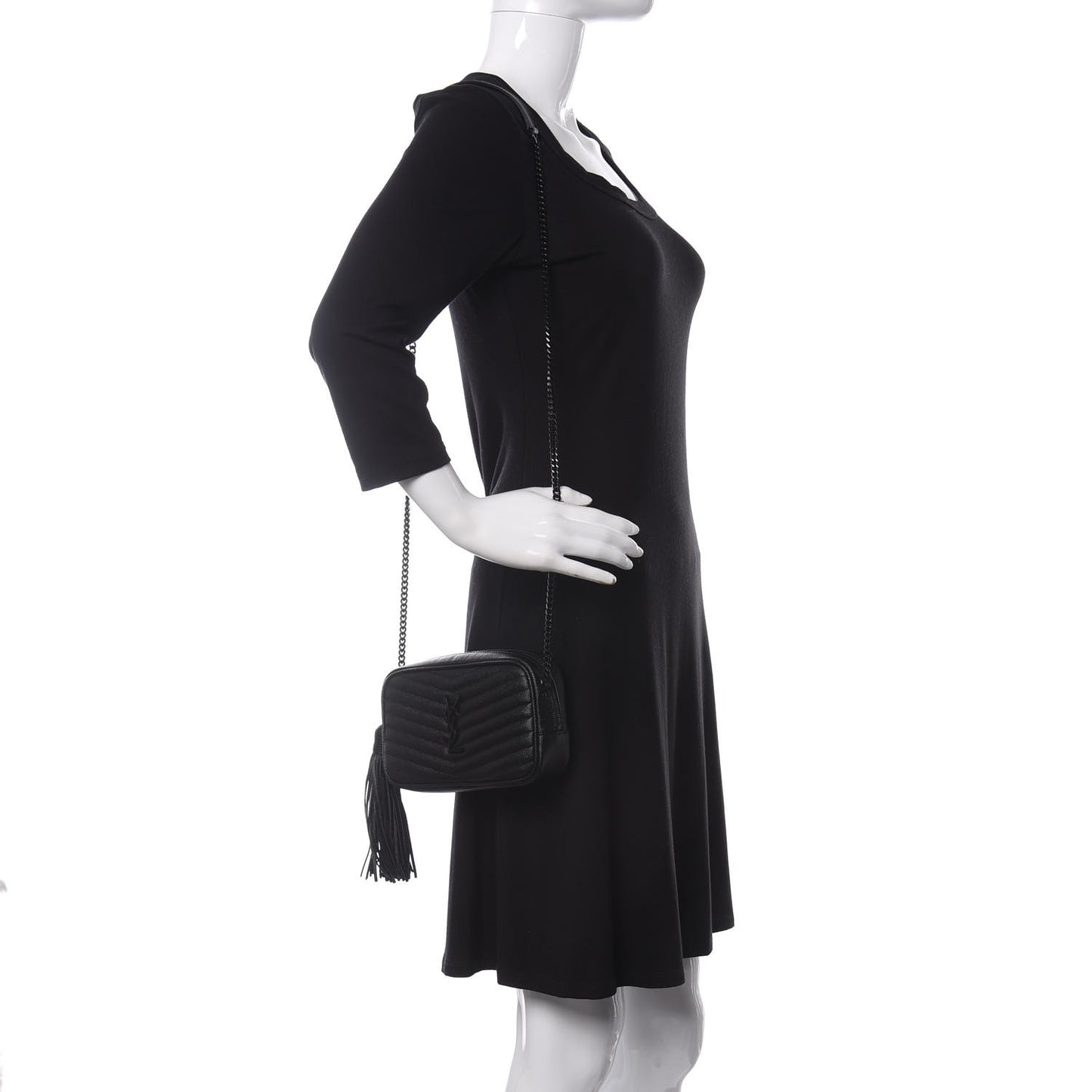 Grain De Poudre Matelasse Monogram Mini Lou Camera Bag Black