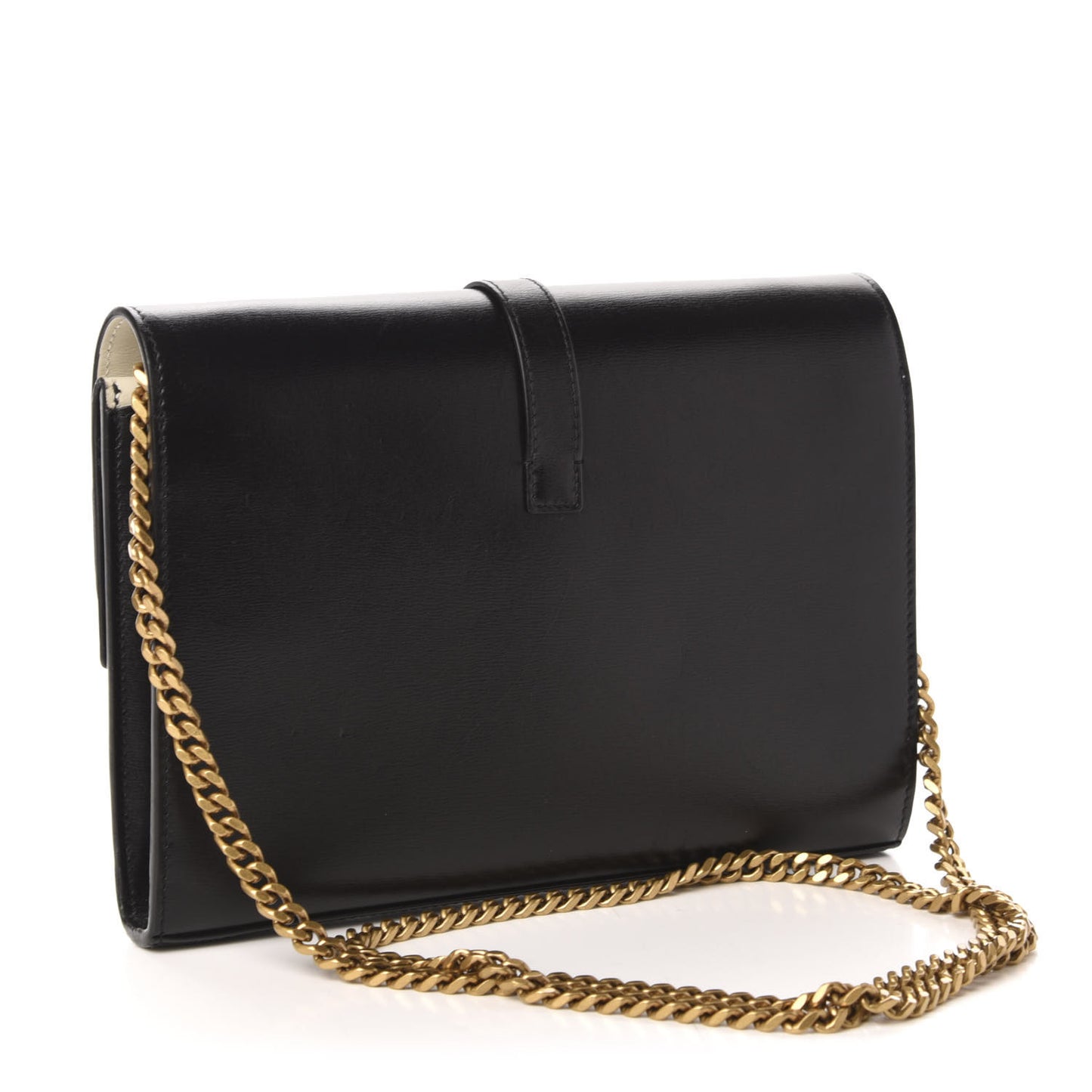 Smooth Calfskin Monogram Sulpice Chain Wallet Black White