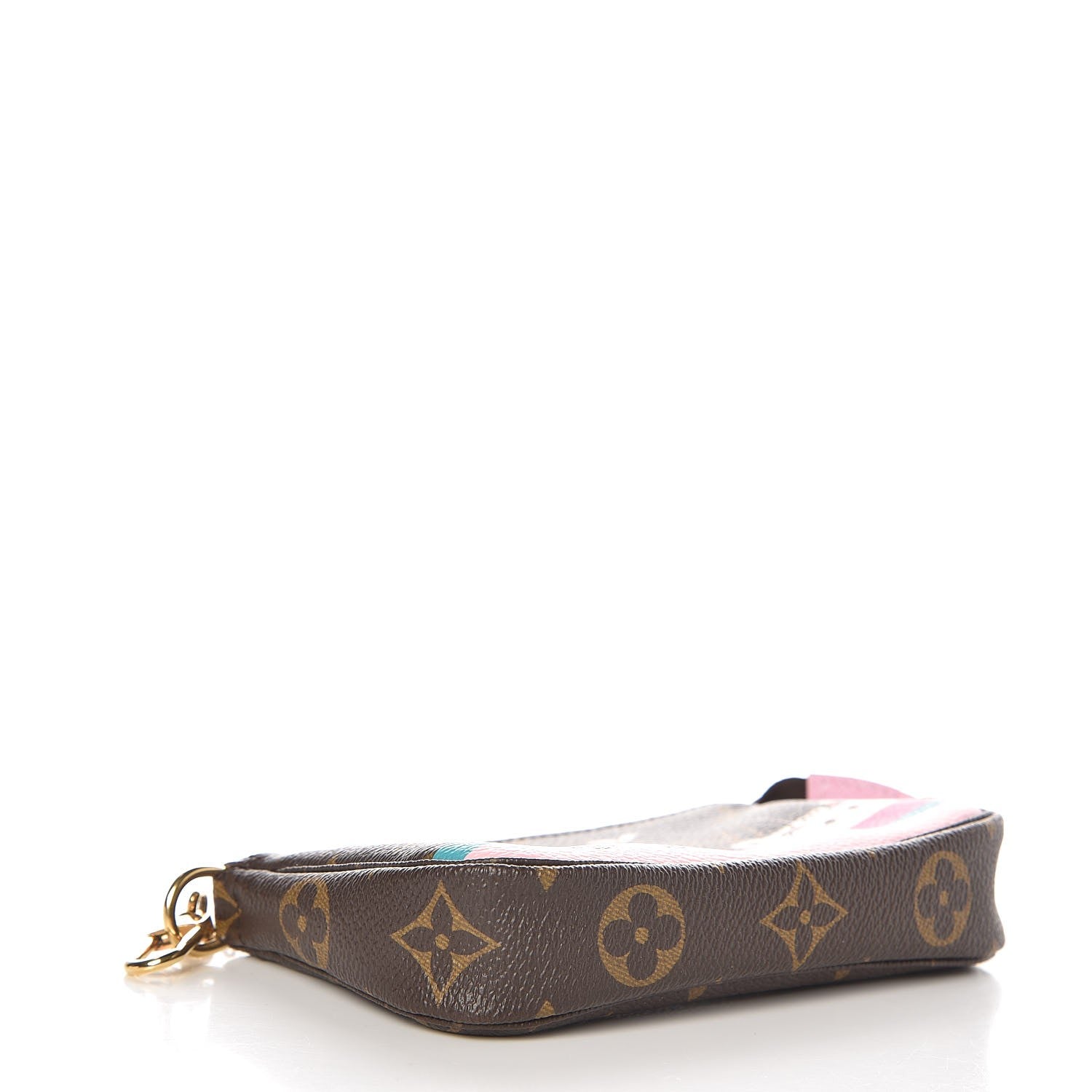 Louis Vuitton Monogram 2016 Christmas Animation Mini Pochette Accessories Rose Ballerine 4 of 8