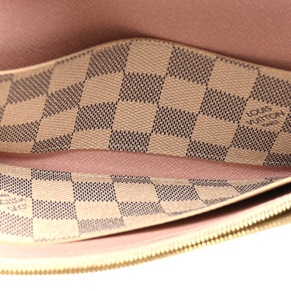 Louis Vuitton Damier Azur Emilie Wallet Rose Ballerine 4 of 7