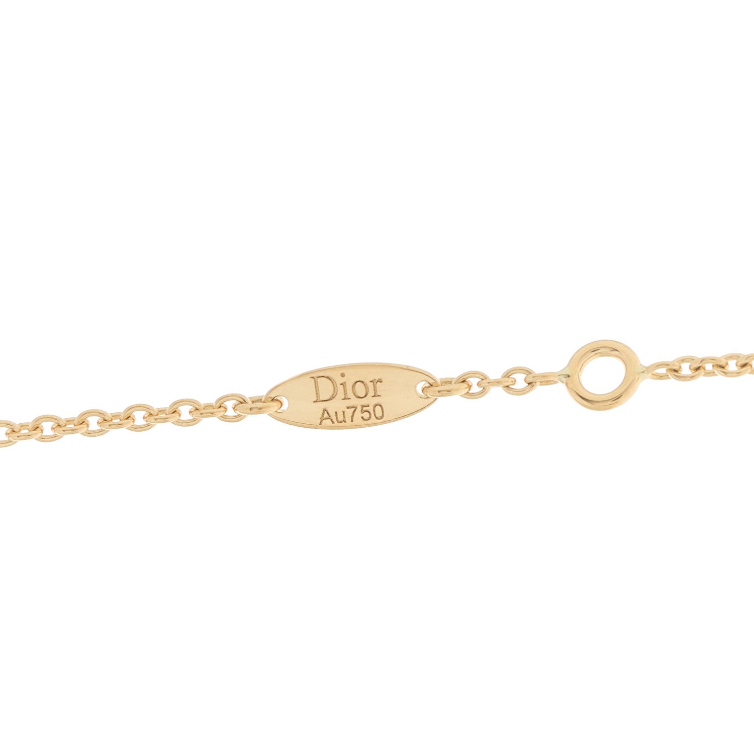 Christian Dior 18K Yellow Gold Diamond Turquoise Rose Des Vents Necklace 5 of 5