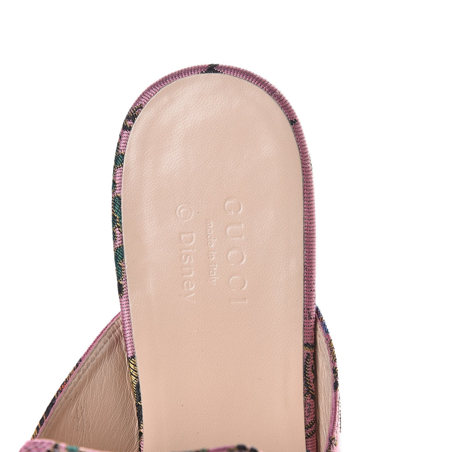 X DISNEY Jacquard Japanese Donald Duck Womens Princetown Slippers 38.5 Pink Black
