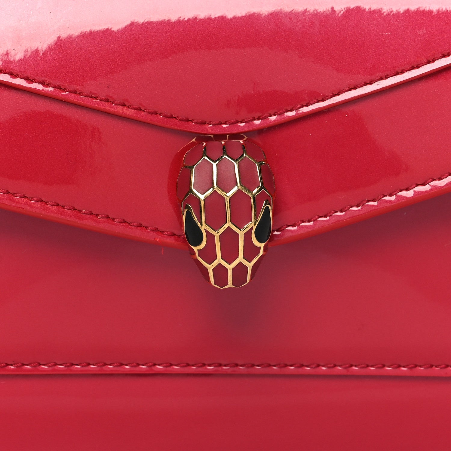 Bulgari Patent Serpenti Forever Mini Shoulder Bag Pink 7 of 11