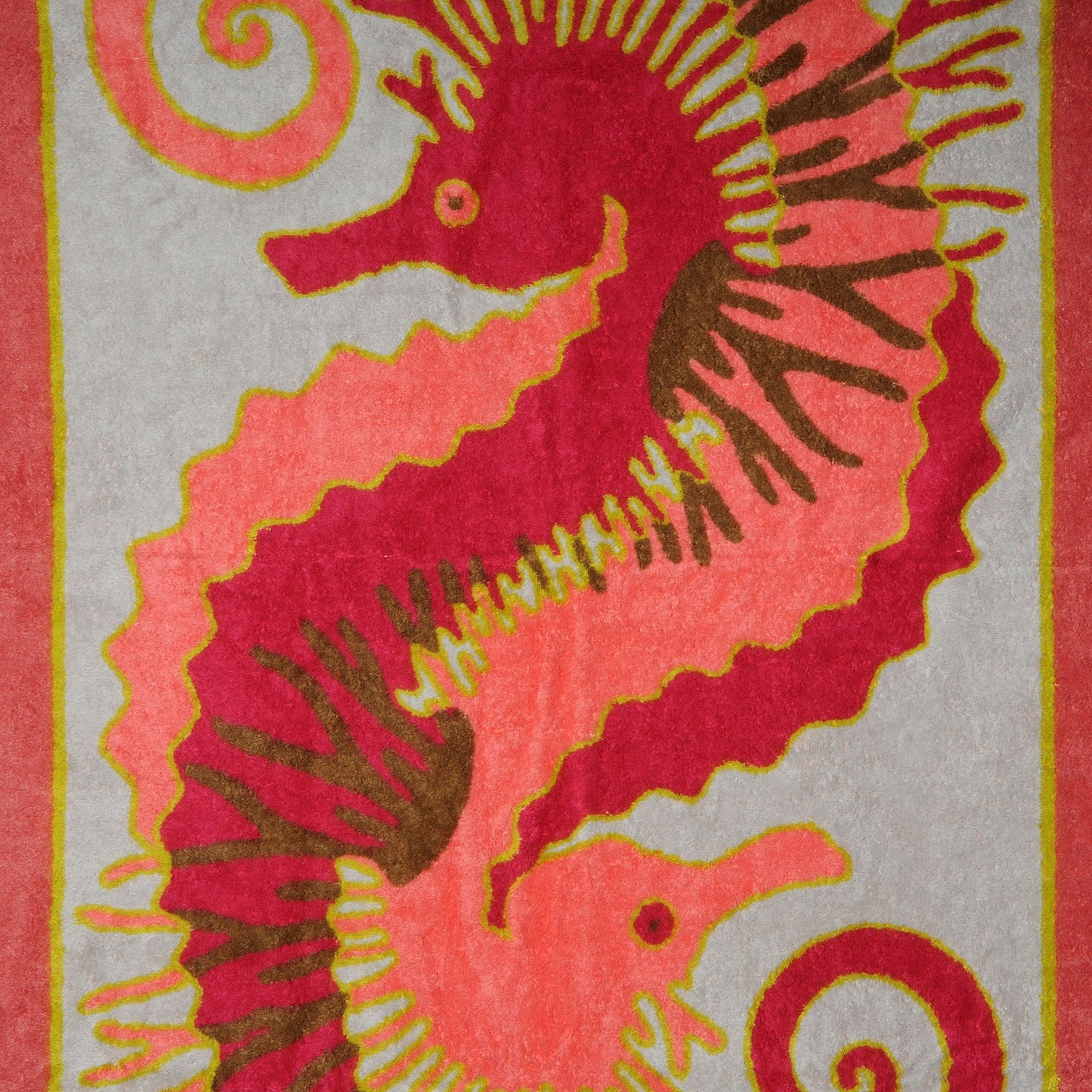 Cotton Terry Hippocampe Sea Horse Beach Towel