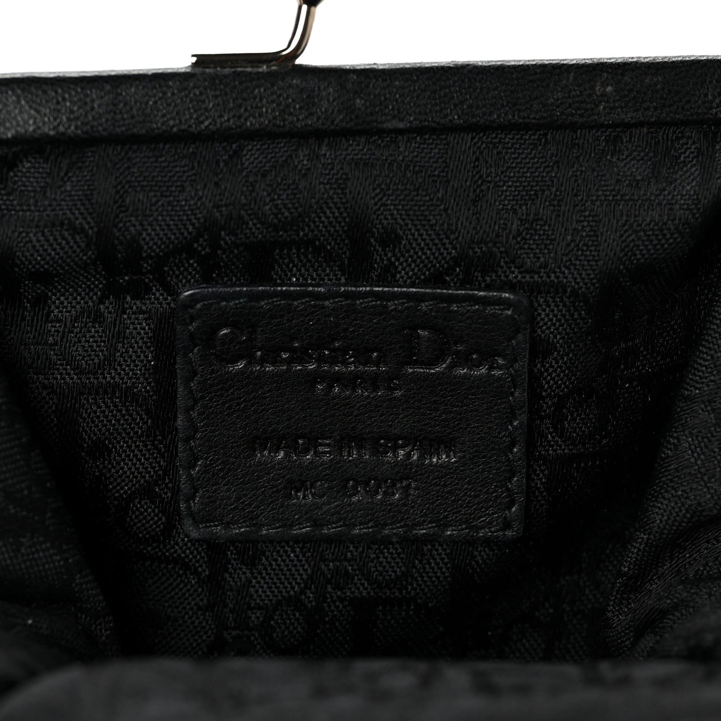 Calfskin Cannage Coin Purse Black