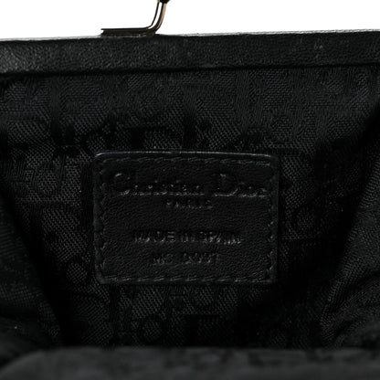 Christian Dior Calfskin Cannage Coin Purse Black 6 of 6