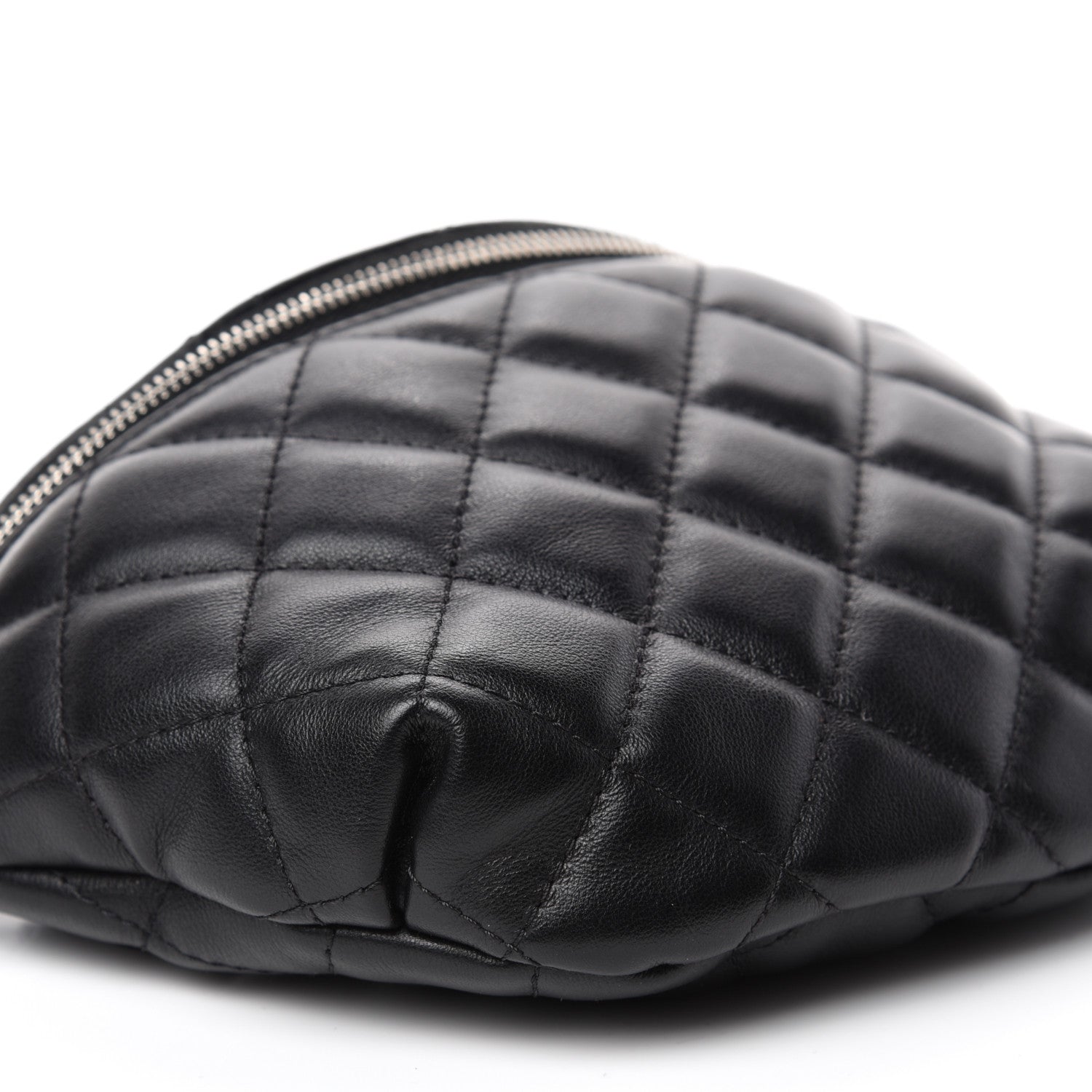 Chanel Grained Calfskin Quilted Waist Belt Bag Black 6 of 11