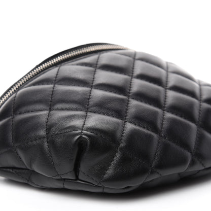 Chanel Grained Calfskin Quilted Waist Belt Bag Black 6 of 11