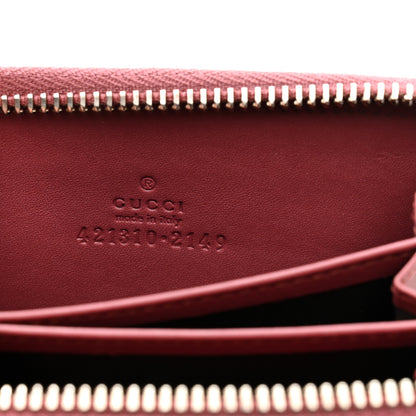 Gucci GG Supreme Monogram Blooms Zip Around Card Case Wallet Beige Multicolor Dry Rose 6 of 6