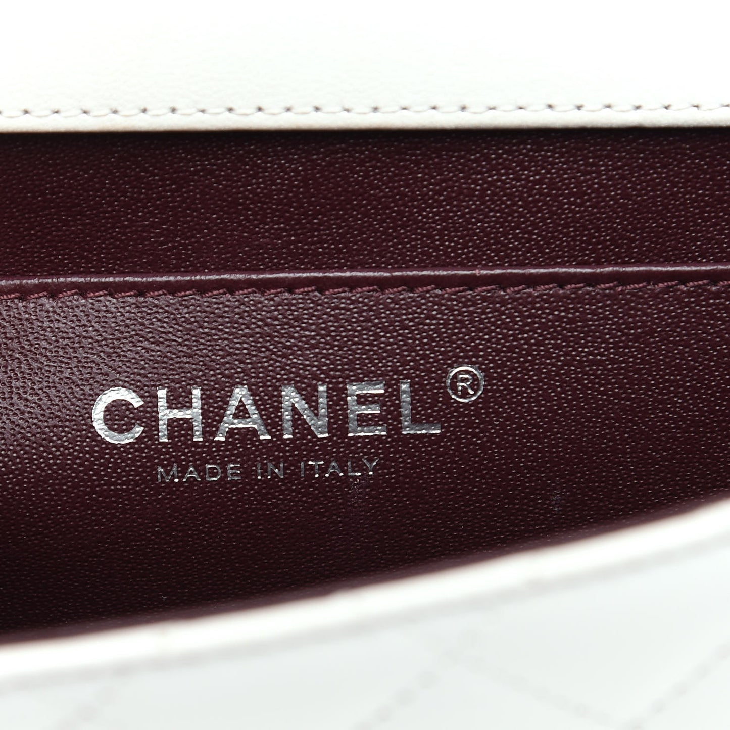 Lambskin Quilted Medium Crossing Times Flap Dark White