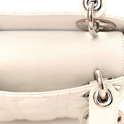 Christian Dior Lambskin Cannage Mini Lady Dior White 10 of 18