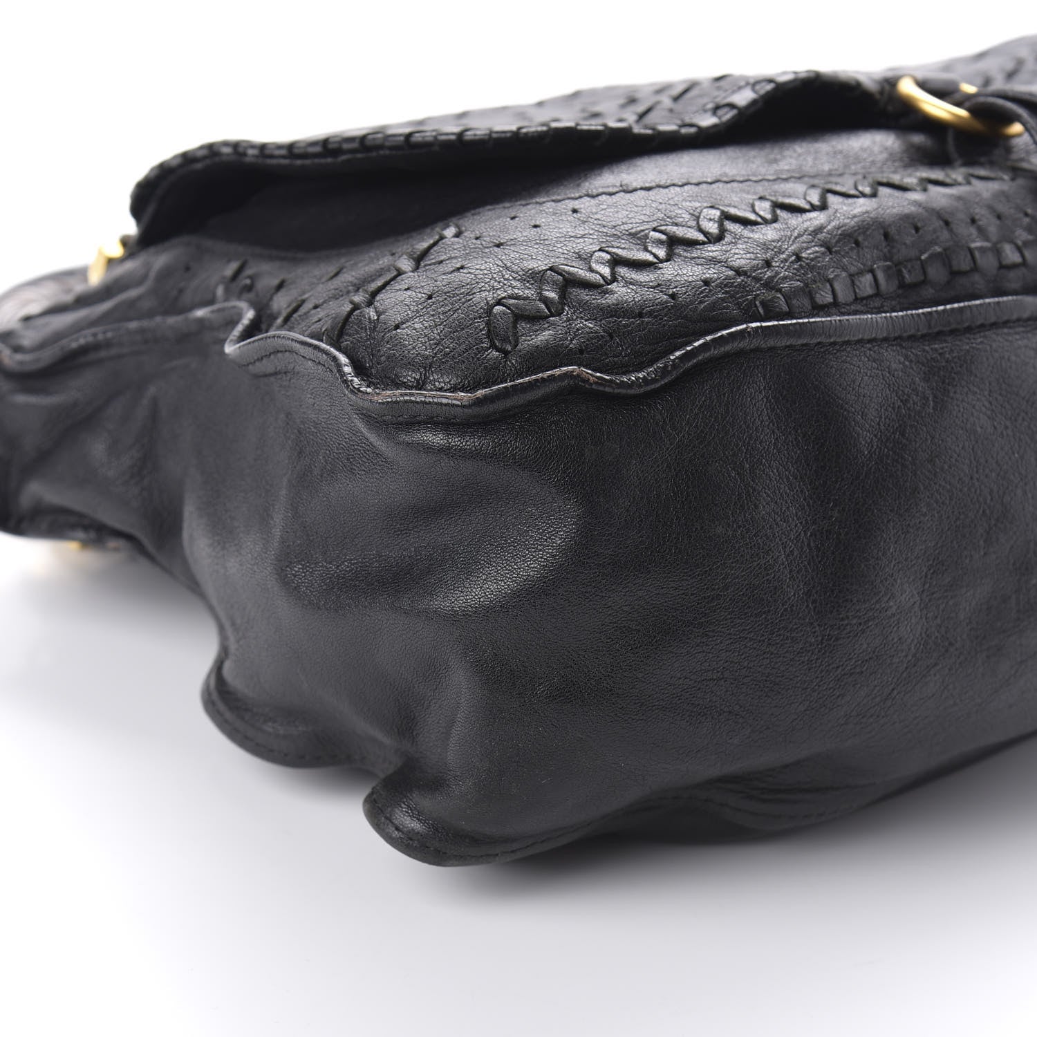 Chloe Calfskin Embroidered Medium Marcie Satchel Black 6 of 11
