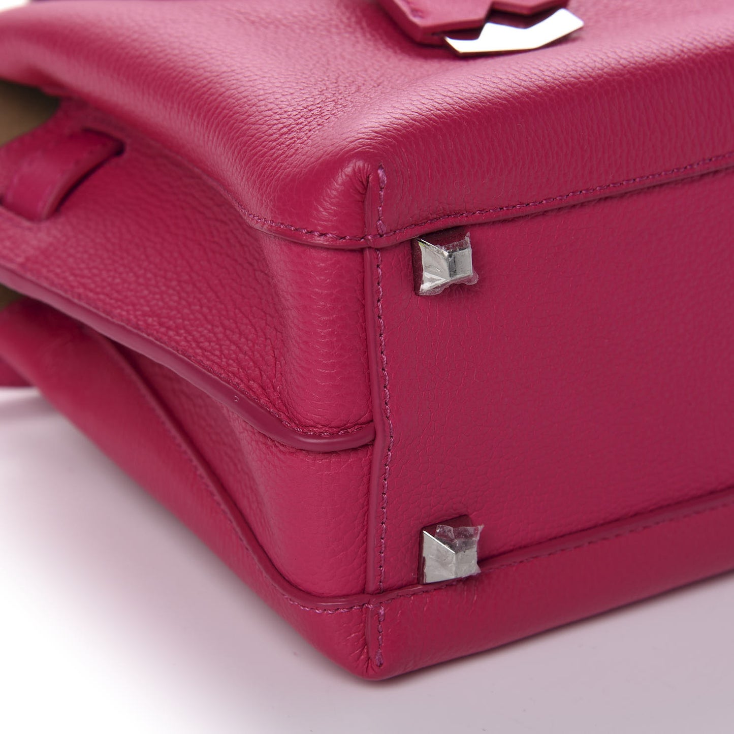 Grained Calfskin Mini Milla Tote Beetroot Pink
