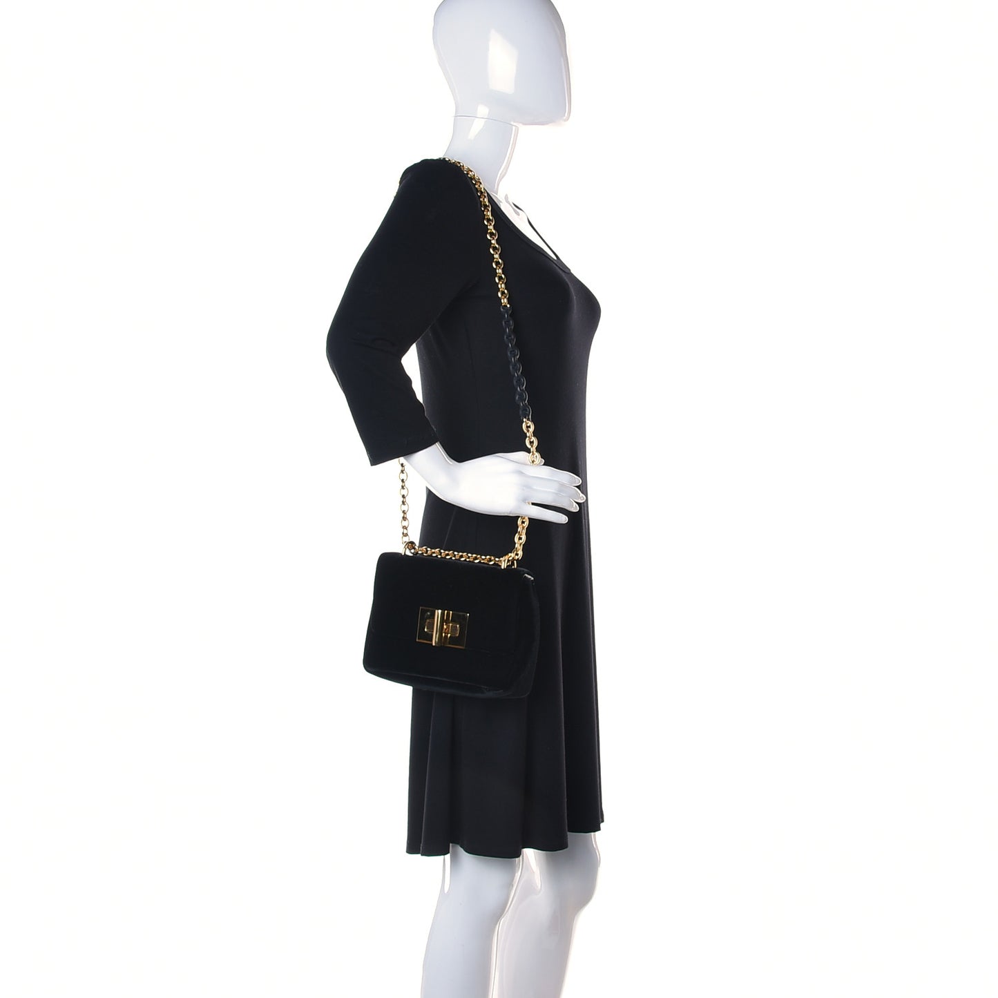 Velvet Natalia Medium Shoulder Bag Black