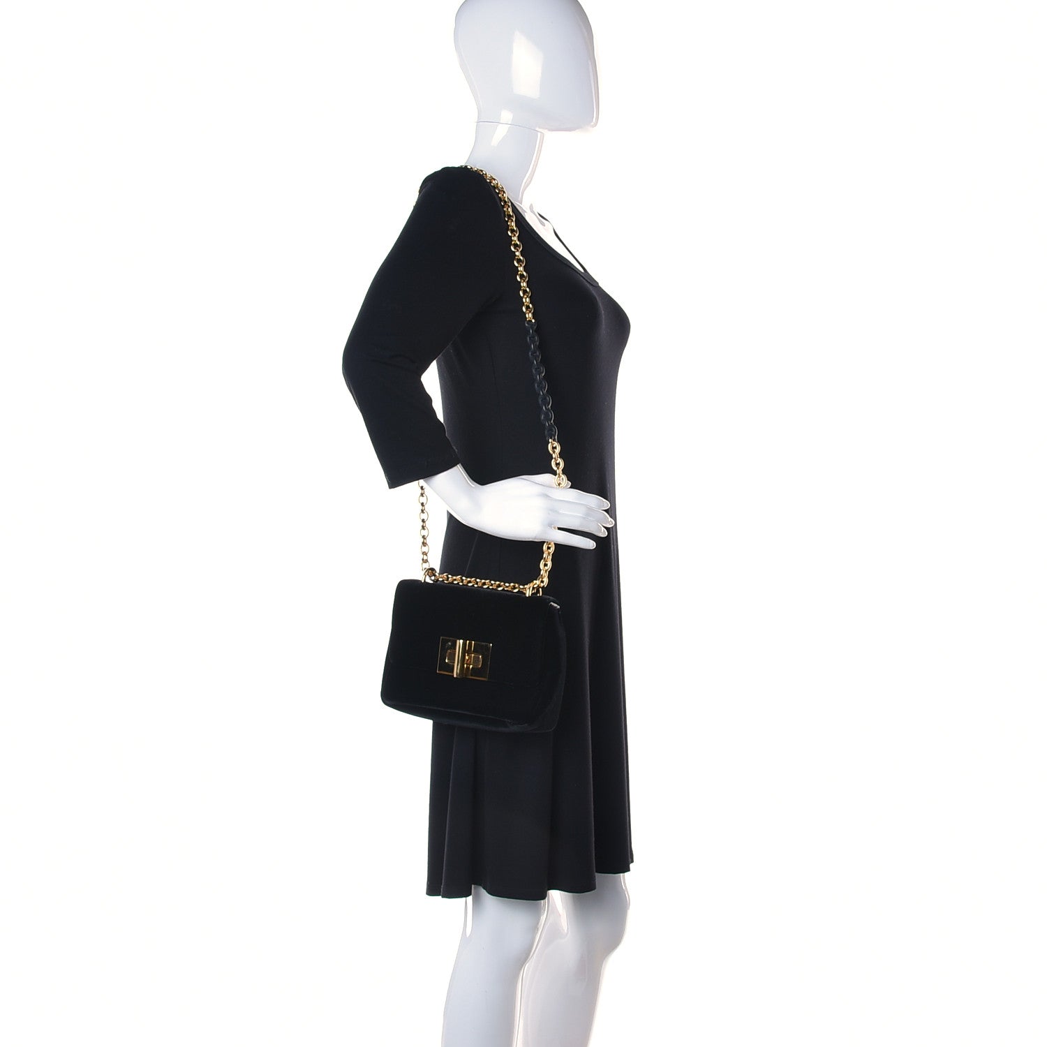 Tom Ford Velvet Natalia Medium Shoulder Bag Black 2 of 11