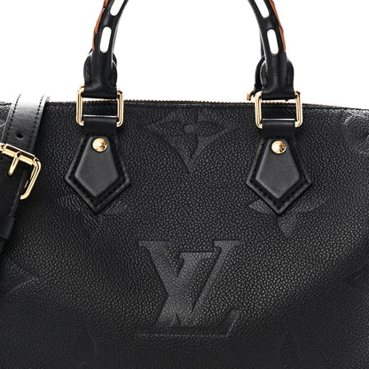 Louis Vuitton Empreinte Monogram Giant Wild At Heart Speedy Bandouliere 25 Black 7 of 9