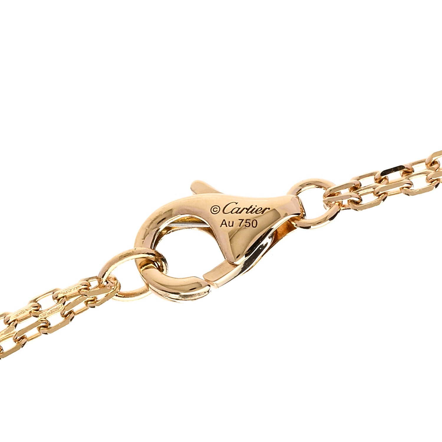 Cartier 18K Yellow Gold 2 Diamond LOVE Necklace 4 of 5