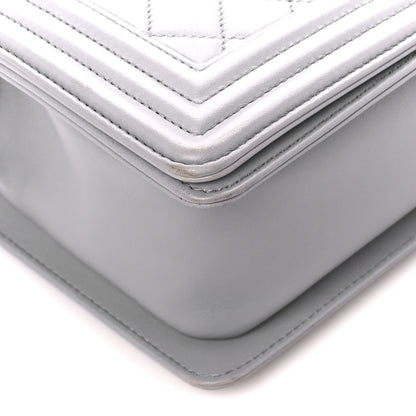 Chanel Lambskin Quilted Medium Boy Flap Grey 9 of 11