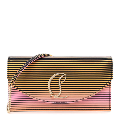 Christian Louboutin Metallic Nappa Laminated Loubi54 Crossbody Clutch Multicolor Gold 1 of 10