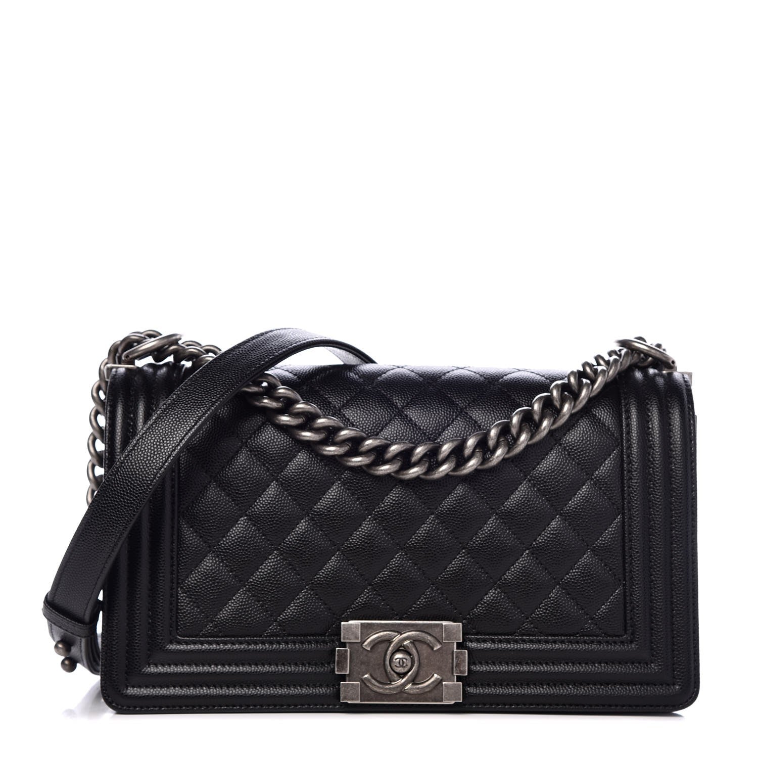 Chanel Caviar Quilted Medium Boy Flap Black 1 of 8