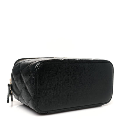 Chanel Shiny Caviar Quilted Pick Me Up Vanity Case Black 4 of 10