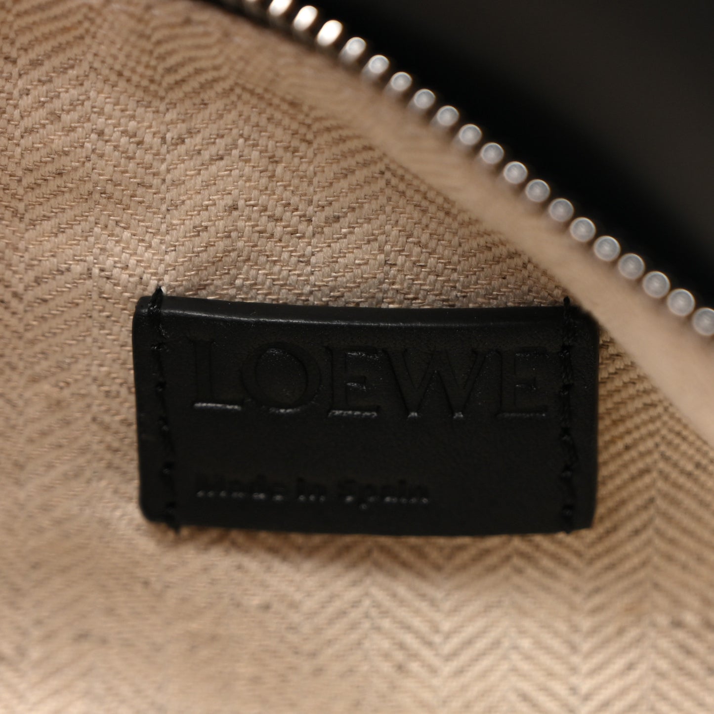 Calfskin Medium Puzzle Edge Bag Black