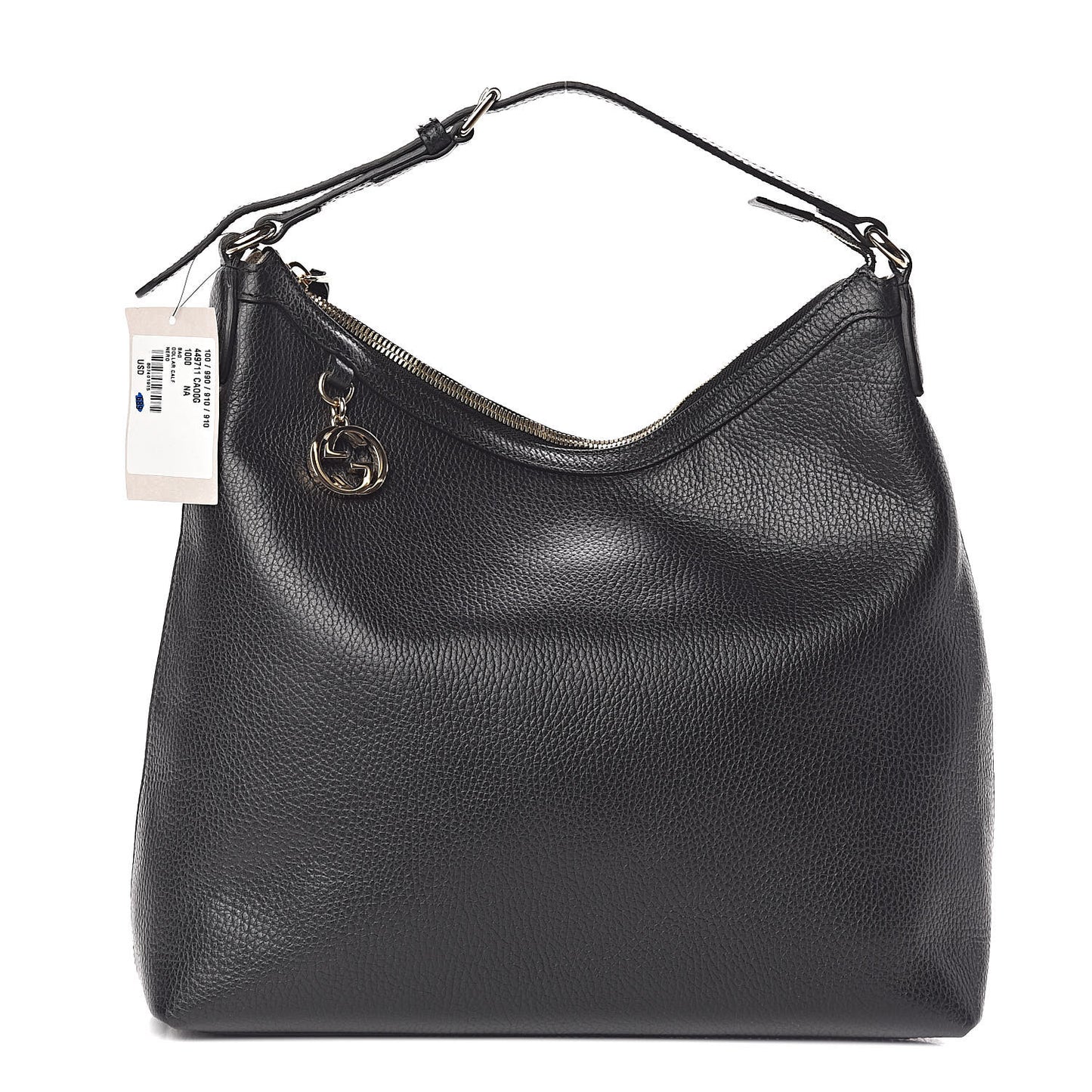 Dollar Calfskin GG Hobo Black