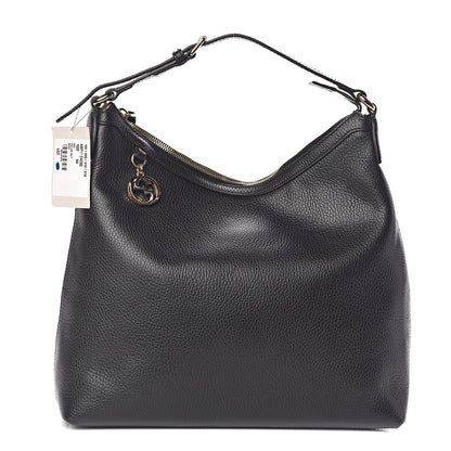 Gucci Dollar Calfskin GG Hobo Black 1 of 11