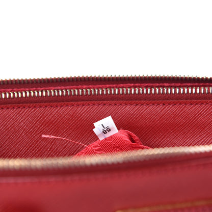 Prada Saffiano Small Galleria Double Zip Tote Fuoco 10 of 12