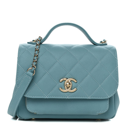Chanel Caviar Quilted Small Business Affinity Flap Light Blue 1 of 9
