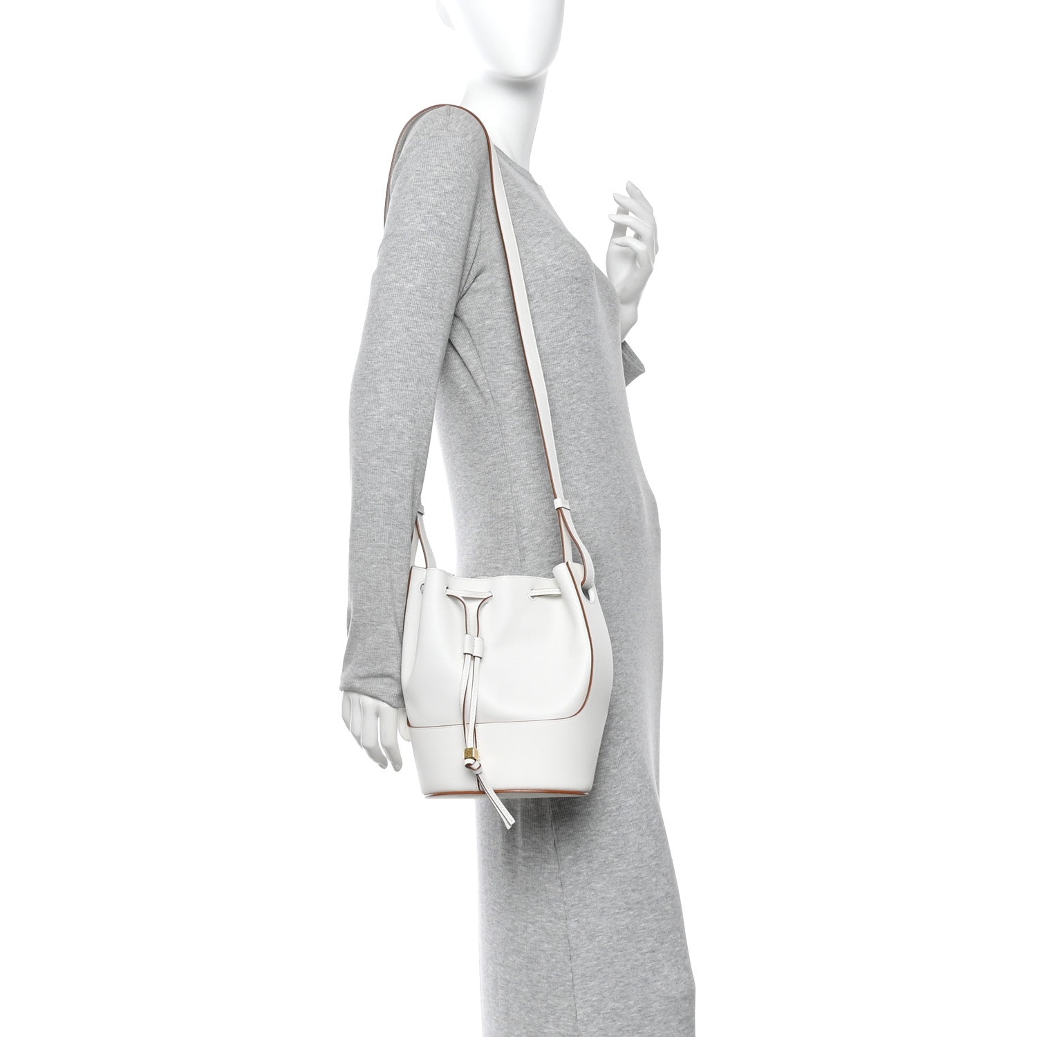 Loewe Calfskin Balloon Bucket Bag Soft White 2 of 10