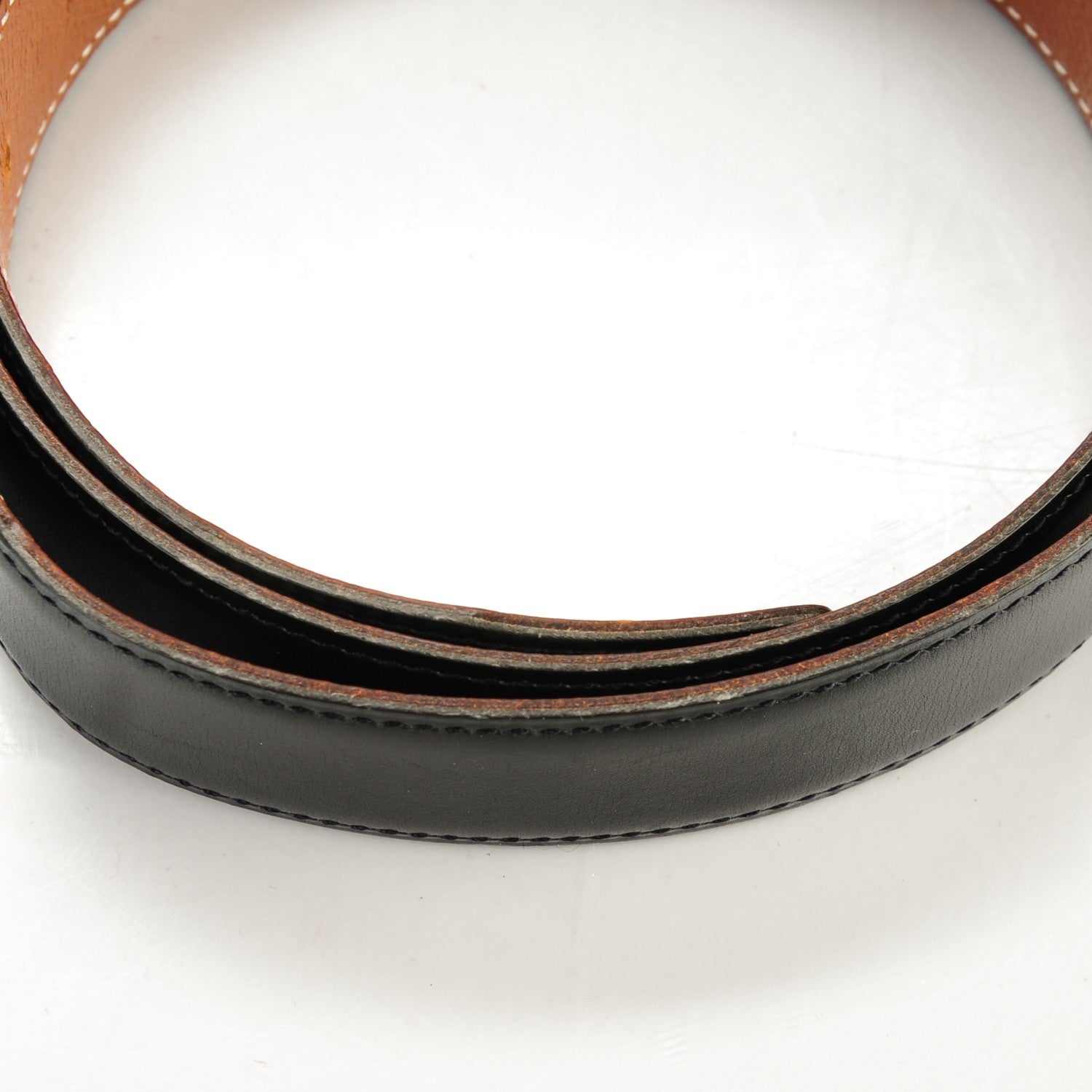 Hermes Box Courchevel Reversible Horsebit H 32mm Belt 80 Noir Gold 9 of 10