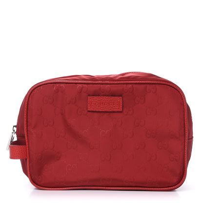 Gucci Nylon Monogram Dolmias Pouch Vibrant Red 1 of 10