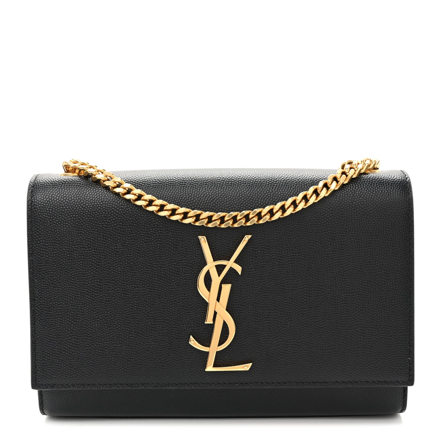 Saint Laurent Grain De Poudre Small Monogram Kate Satchel Black 1 of 10
