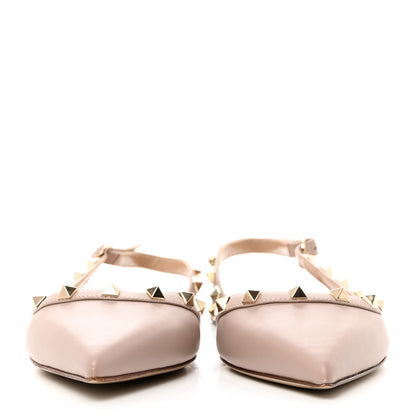 Valentino Garavani Nappa Rockstud Slingback Flats 39 Poudre 2 of 8