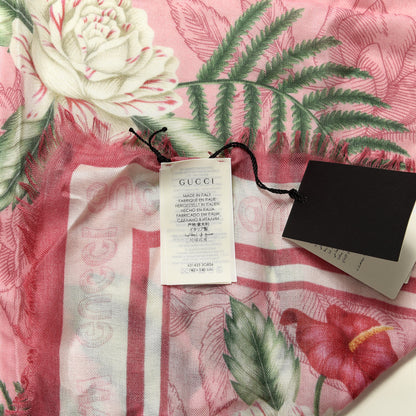 Gucci Modal Silk Big Hawaian Square Shawl Roseate 4 of 6