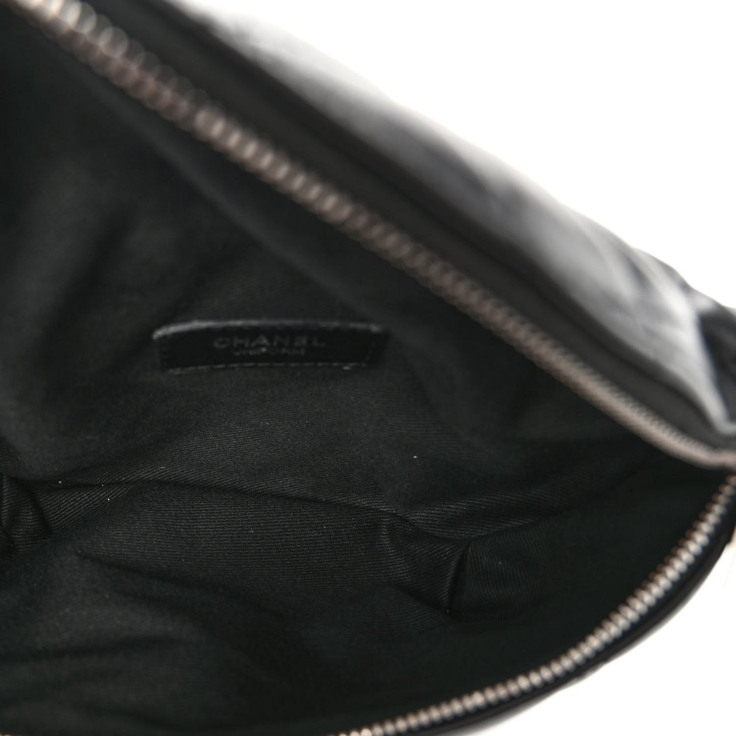 Lambskin Quilted Waist Belt Bag Black