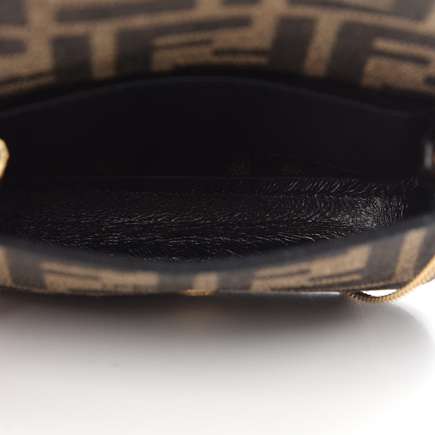 Fendi Fabric Jacquard FF 1974 Nano Baguette Charm Tobacco Moro Black 5 of 9