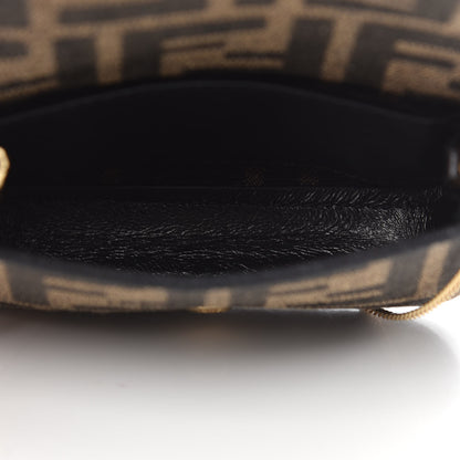 Fendi Fabric Jacquard FF 1974 Nano Baguette Charm Tobacco Moro Black 5 of 9
