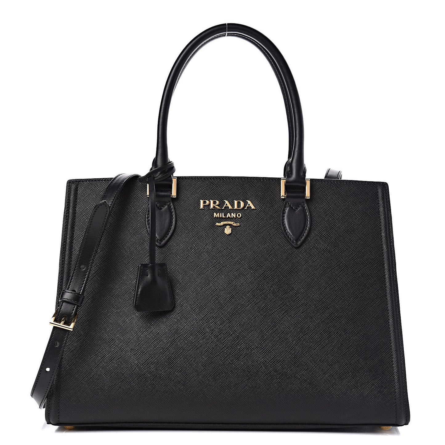Saffiano Soft Calfskin Tote Black