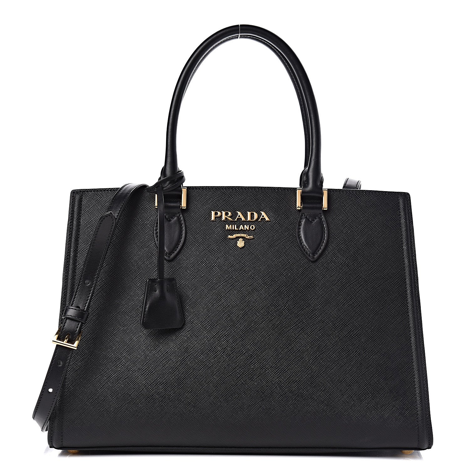 Prada Saffiano Soft Calfskin Tote Black 1 of 11