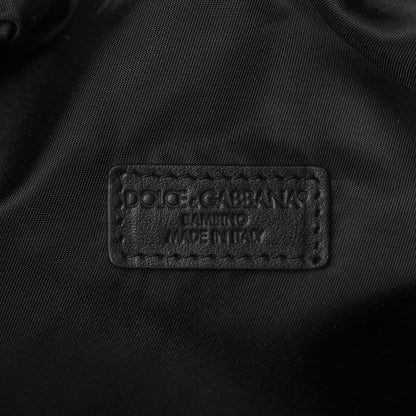 Dolce & Gabbana Nylon DG Family Patch Drawstring Backpack Grey 6 of 9