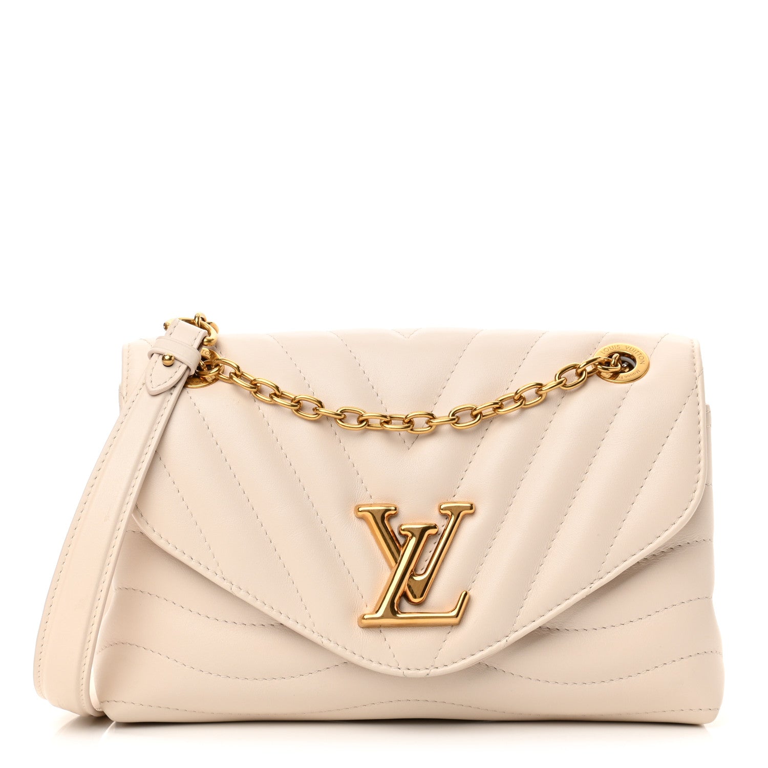 Louis Vuitton Calfskin LV New Wave Chain Bag Ivory 1 of 13