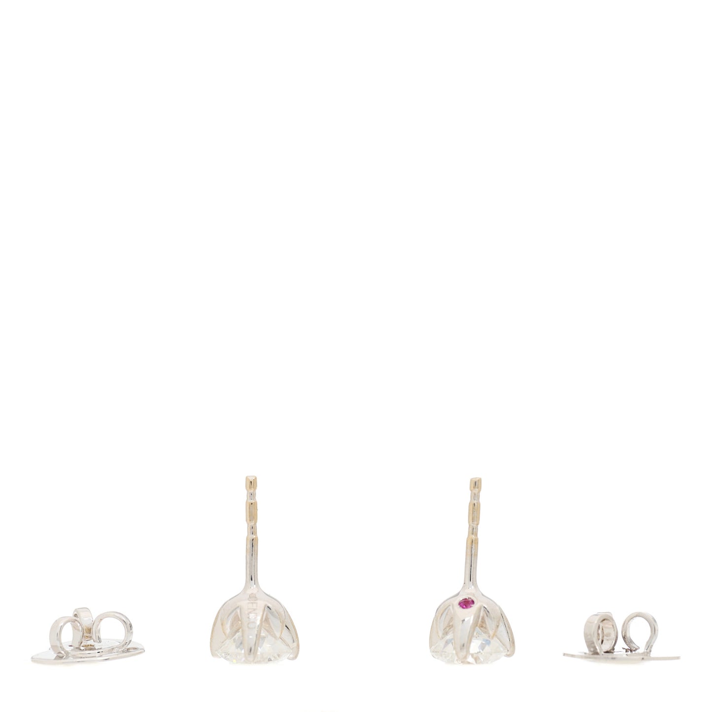 18K White Gold Diamond 2.18ctw Cento Tulip Stud Earrings