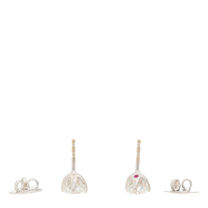 Roberto Coin 18K White Gold Diamond 2.18ctw Cento Tulip Stud Earrings 3 of 6