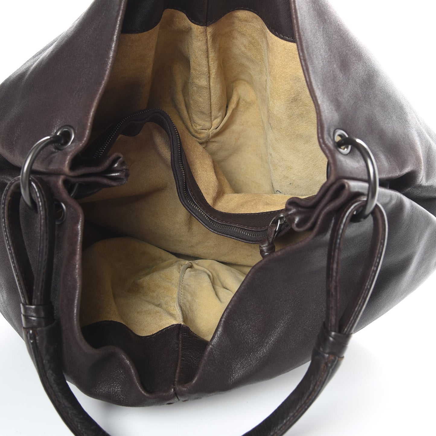 Nappa Intrecciato Aquilone Fortune Cookie Hobo Ebano
