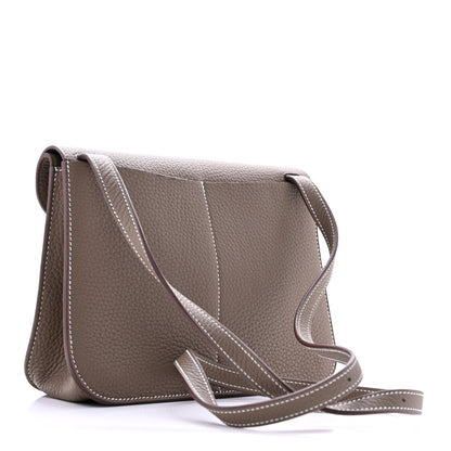 Hermes Taurillon Clemence Halzan 25  Etoupe 3 of 10