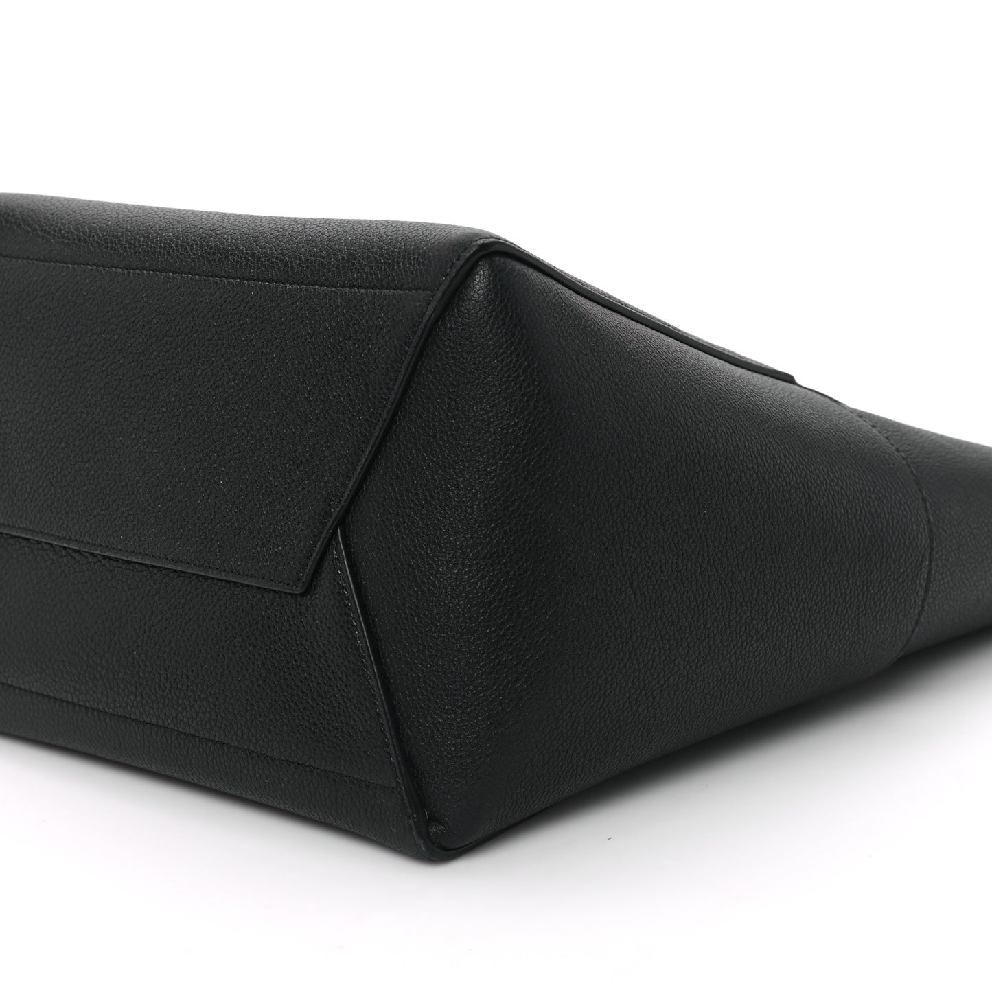 Soft Grained Calfskin Sangle Bucket Bag Black