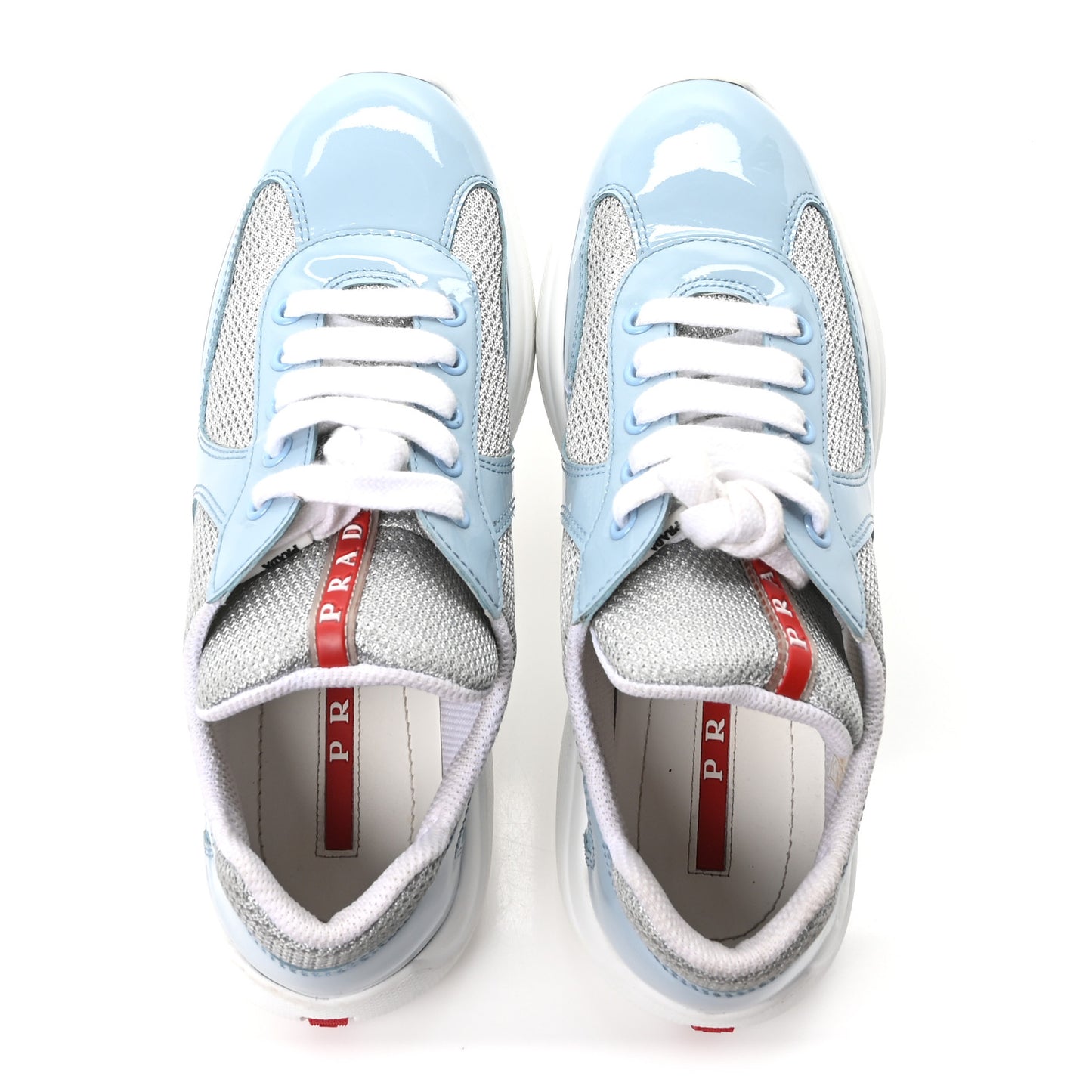 Patent America's Cup Patchwork Sneakers 36.5 Celeste